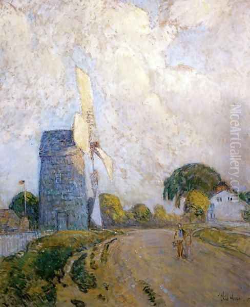 Windmill at Sundown, East Hampton Oil Painting by Childe Hassam