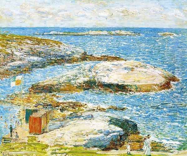 Bathing Pool, Appledore Oil Painting by Childe Hassam