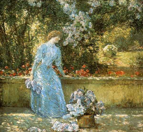 Lady in the Park Oil Painting by Childe Hassam