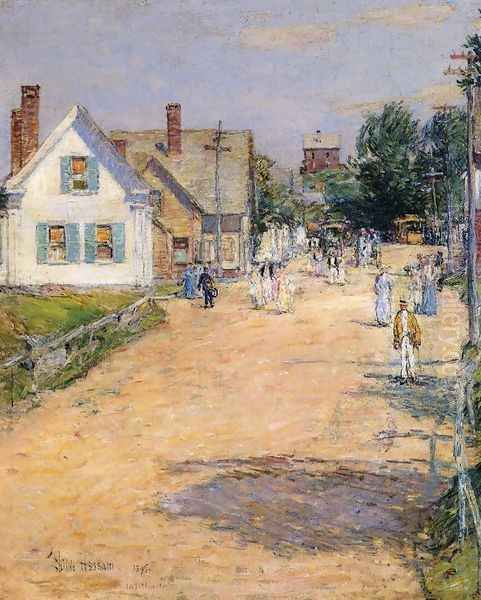 East Gloucester, End of Trolly Line Oil Painting by Childe Hassam