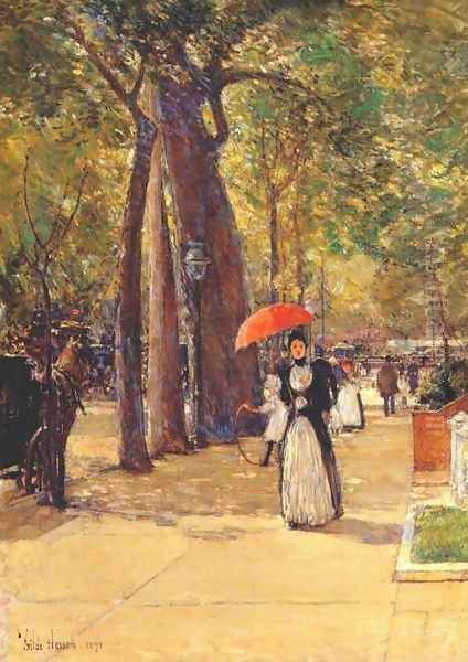 Fifth Avenue at Washington Square Oil Painting by Childe Hassam