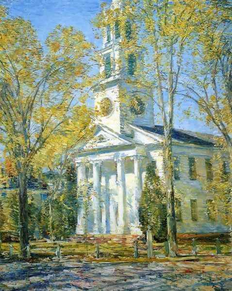 Church at Old Lyme 3 Oil Painting by Childe Hassam