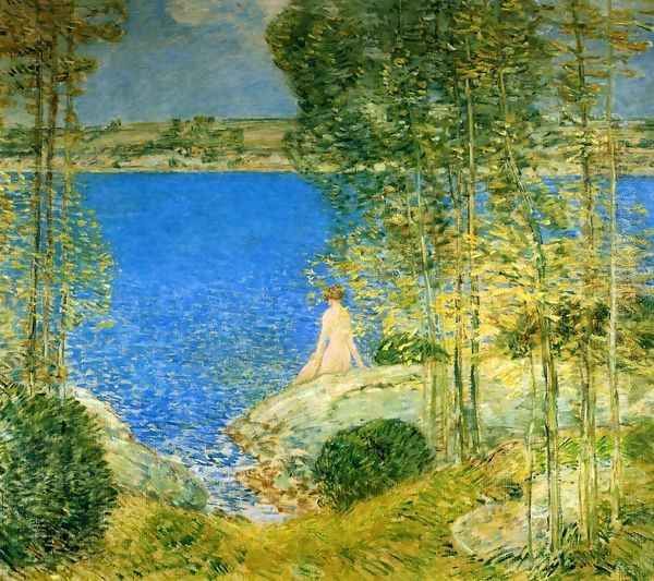 The Bather Oil Painting by Childe Hassam