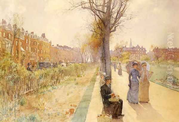 Boston Common Oil Painting by Childe Hassam