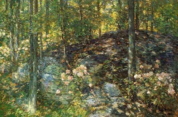 Laurel on the Ledges Oil Painting by Childe Hassam