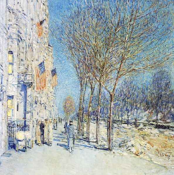 New York Landscape Oil Painting by Childe Hassam