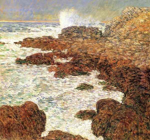 Seaweed and Surf, Appledore Oil Painting by Childe Hassam