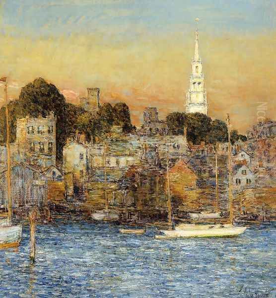 Newport, October Sundown Oil Painting by Childe Hassam