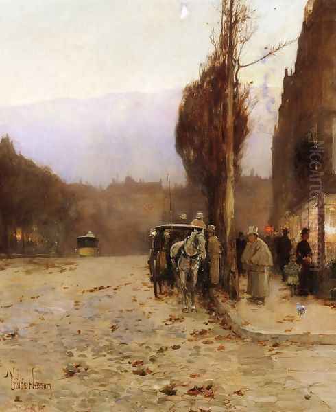 Paris at Twilight Oil Painting by Childe Hassam