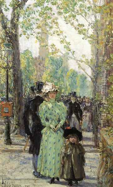 Sunday Morning Oil Painting by Childe Hassam