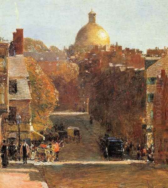 Mount Vernon Street, Boston Oil Painting by Childe Hassam