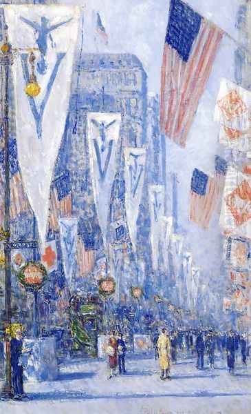 Victory Day, May 1919 Oil Painting by Childe Hassam