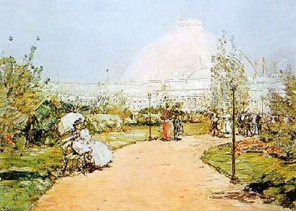 Worlds Fair Oil Painting by Childe Hassam