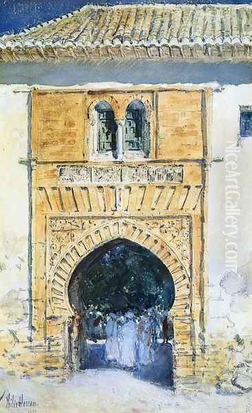 Gate of The Alhambra Oil Painting by Childe Hassam