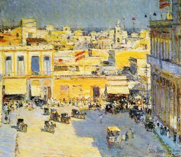 Havana Oil Painting by Childe Hassam