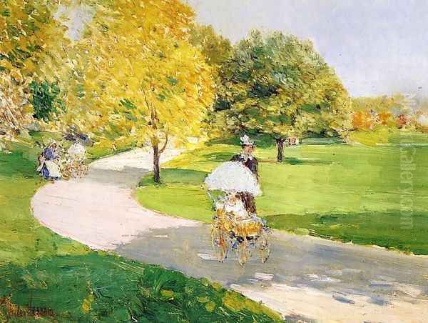 Nurses in the Park Oil Painting by Childe Hassam