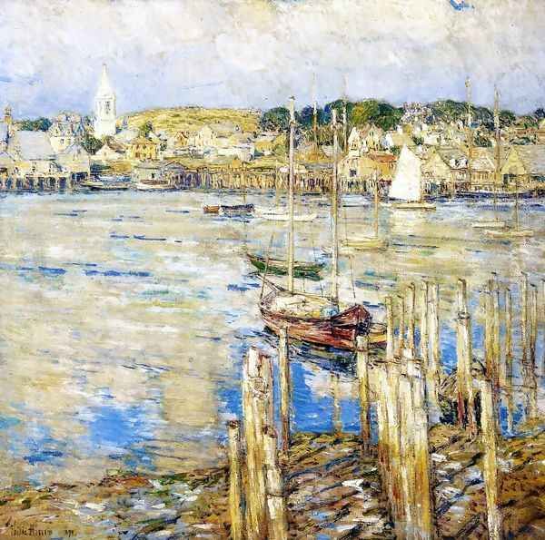 Gloucester Oil Painting by Childe Hassam