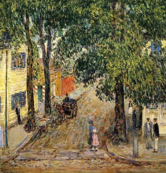 Duke Street, Newport Oil Painting by Childe Hassam