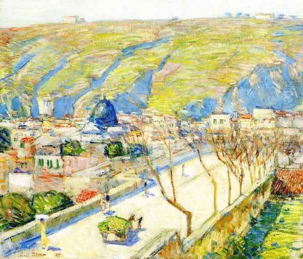 Bridge at Posilippo, Naples Oil Painting by Childe Hassam