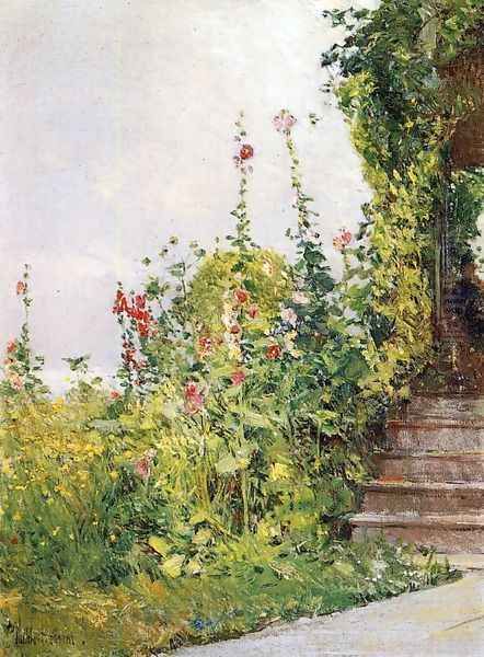 Celia Thaxter's Garden, Appledore, Isles of Shoals Oil Painting by Childe Hassam