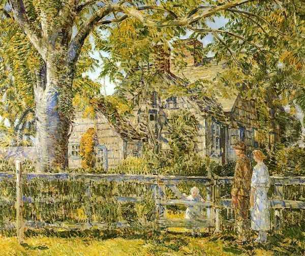 Old Mumford House, Easthampton Oil Painting by Childe Hassam