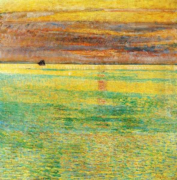 Sunset at Sea Oil Painting by Childe Hassam