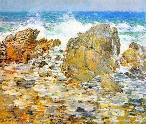 Surf, Appledore Oil Painting by Childe Hassam