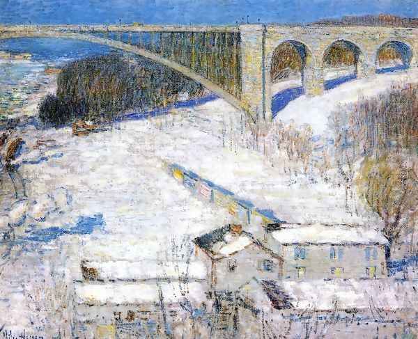 High Bridge Oil Painting by Childe Hassam