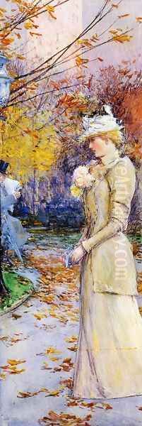 Indian Summer in Madison Square Oil Painting by Childe Hassam