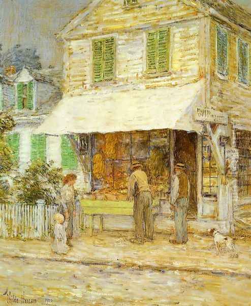 Provincetown Grocery Store Oil Painting by Childe Hassam