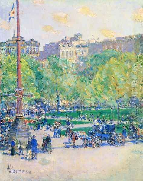 Union Square 2 Oil Painting by Childe Hassam