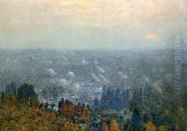 Mount Hood and the Valley of the Willamette Oil Painting by Childe Hassam