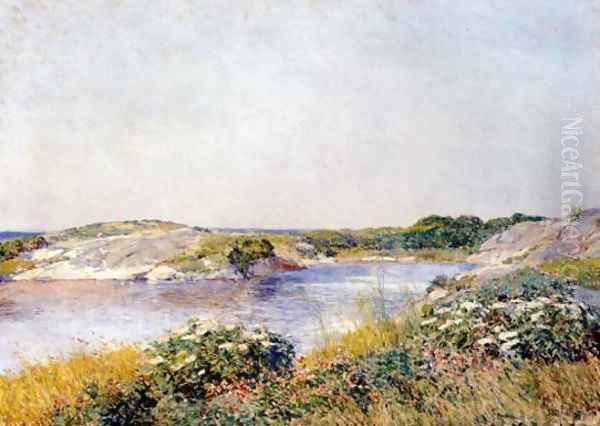 The Little Pond, Appledore Oil Painting by Childe Hassam