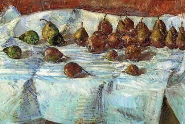 Winter Sickle Pears Oil Painting by Childe Hassam