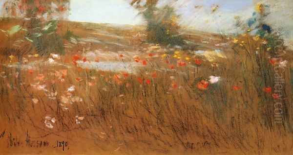 Poppies, Isles of Shoals 3 Oil Painting by Childe Hassam