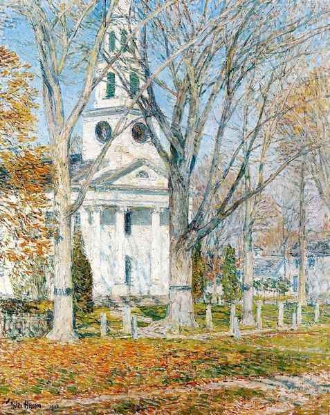 Church at Old Lyme Oil Painting by Childe Hassam