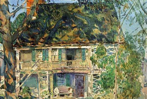 The Brush House 2 Oil Painting by Childe Hassam