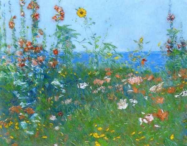 Poppies, Isles of Shoals Oil Painting by Childe Hassam