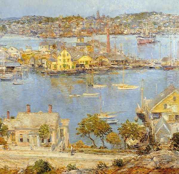 Gloucester Harbor Oil Painting by Childe Hassam