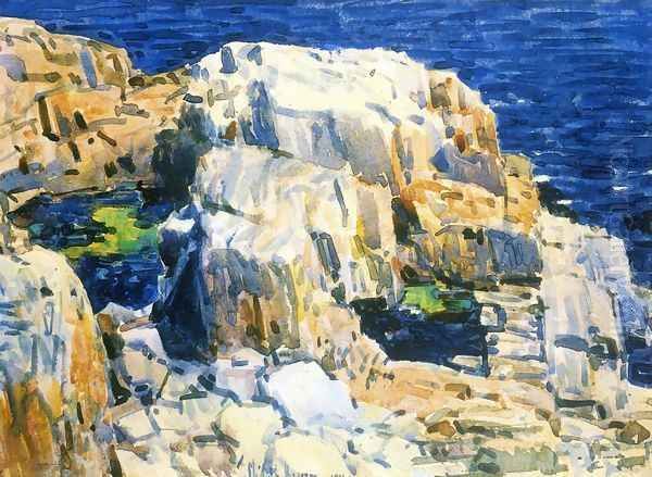 Rocks at Appledore Oil Painting by Childe Hassam