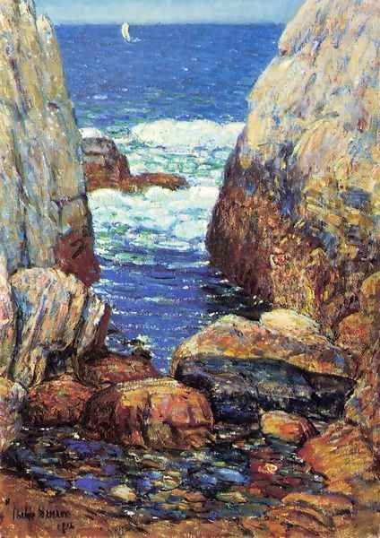 Sea and Rocks, Appledore, Isles of Shoals Oil Painting by Childe Hassam