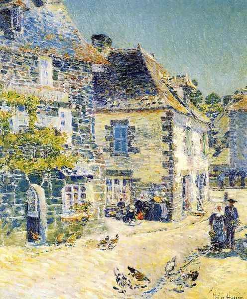 Pont-Aven, Noon Day Oil Painting by Childe Hassam