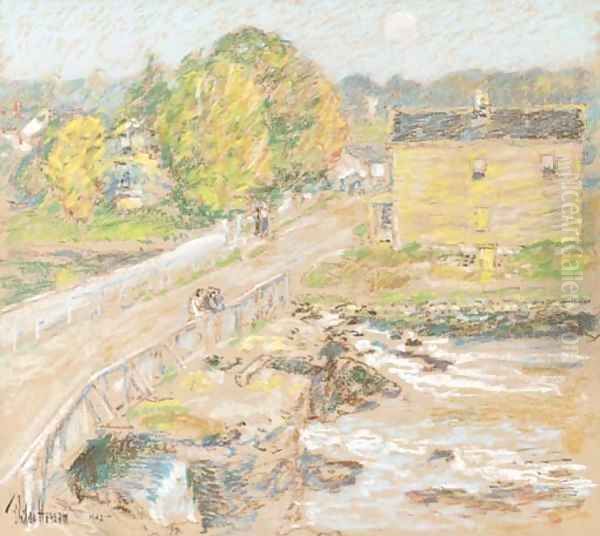 Cos Cob Oil Painting by Childe Hassam