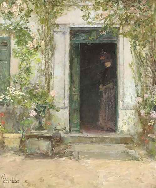 In the Doorway Oil Painting by Childe Hassam