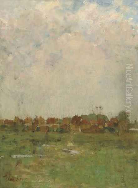 Landscape (Marshland) Oil Painting by Childe Hassam