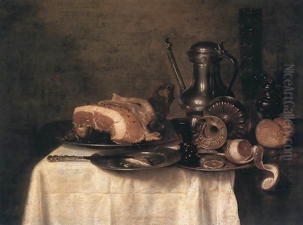 Still-Life 1649 Oil Painting by Willem Claesz. Heda