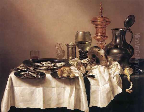 Still Life with a Gilt Goblet 1635 Oil Painting by Willem Claesz. Heda