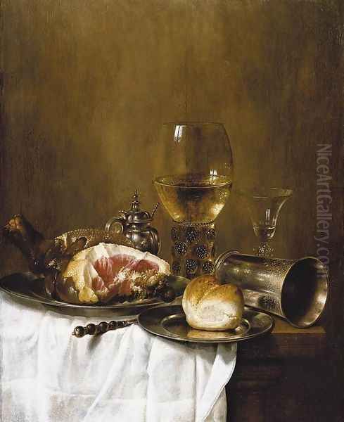 Still-Life 1651 Oil Painting by Willem Claesz. Heda