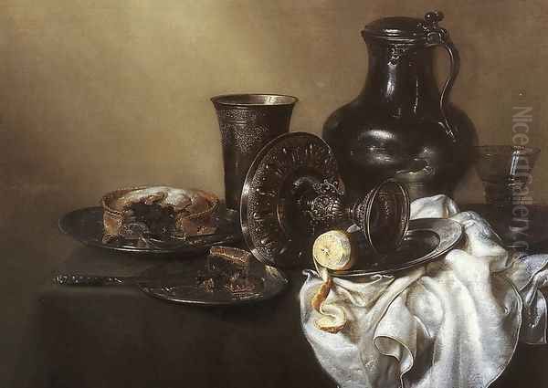 Still-life c. 1636 Oil Painting by Willem Claesz. Heda