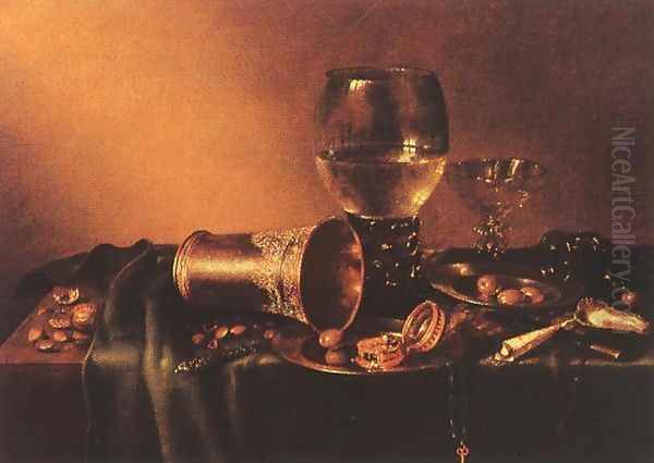 Still-life 1657 Oil Painting by Willem Claesz. Heda